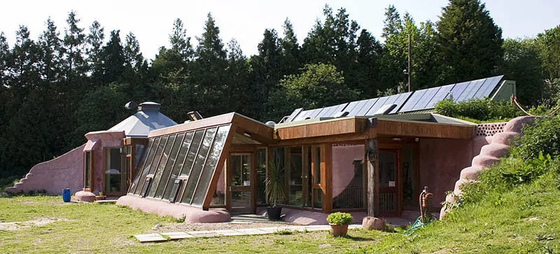 Earthship home front view