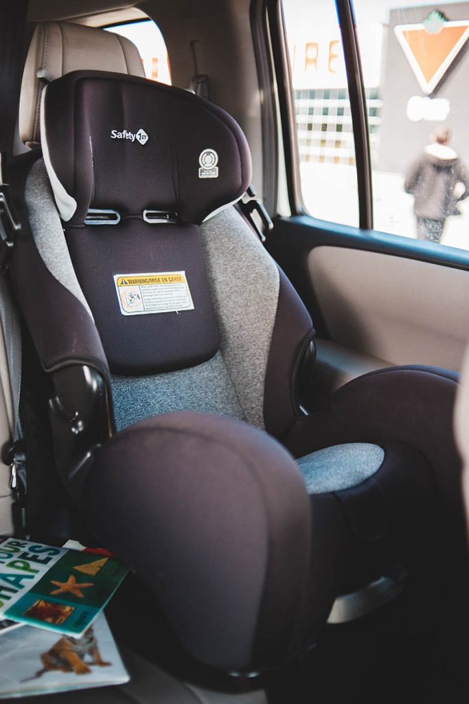 child seat inside a vehicle