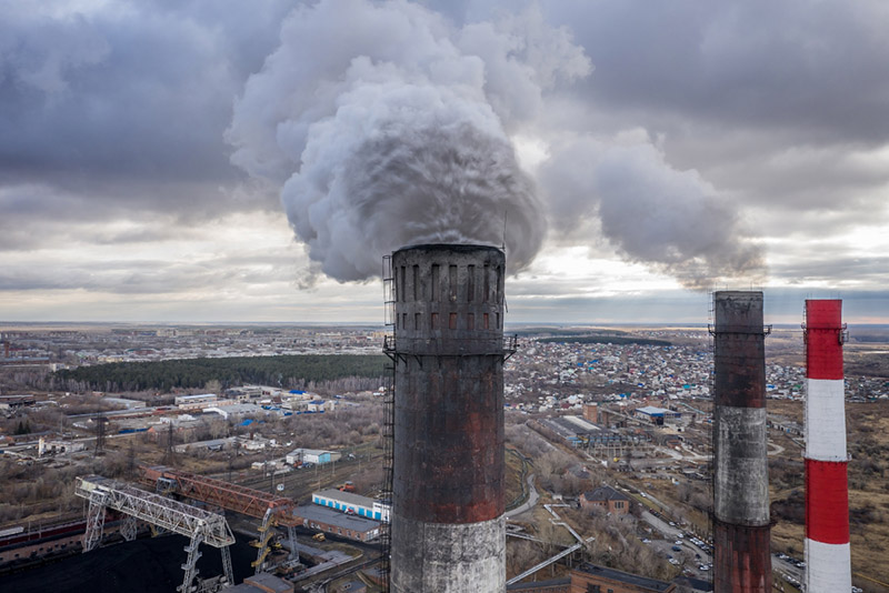 coal fossil fuel smokestacks