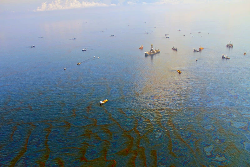 Deepwater horizon oil spill site