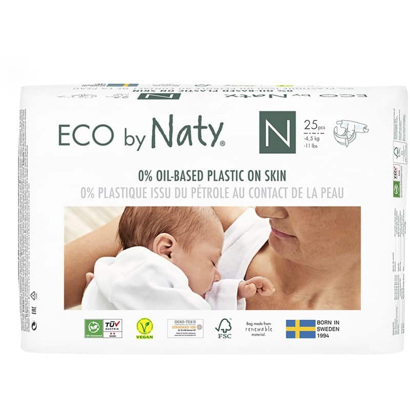 Eco By Naty biobased newborn eco-friendly diapers