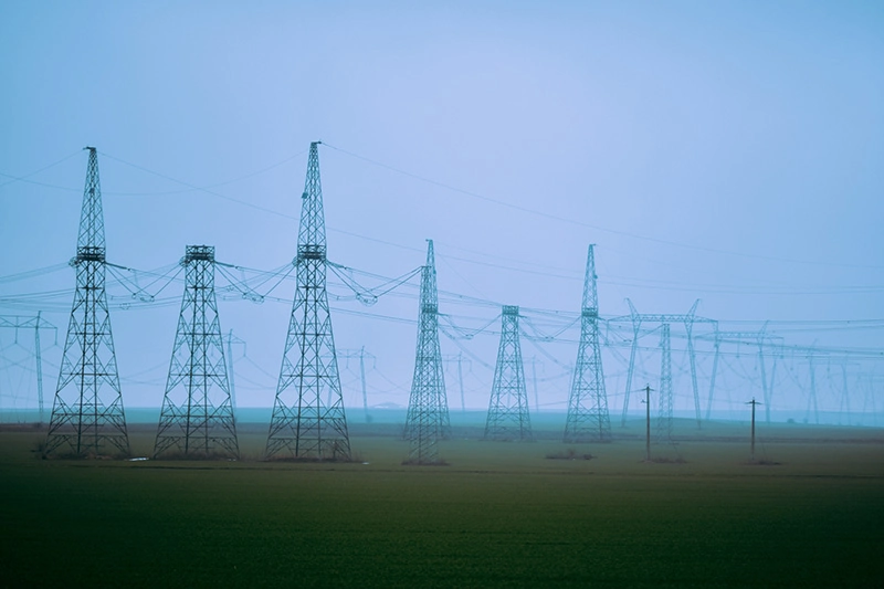 electric transmission towers