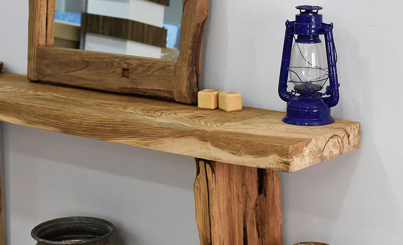 sustainable console table from etsy