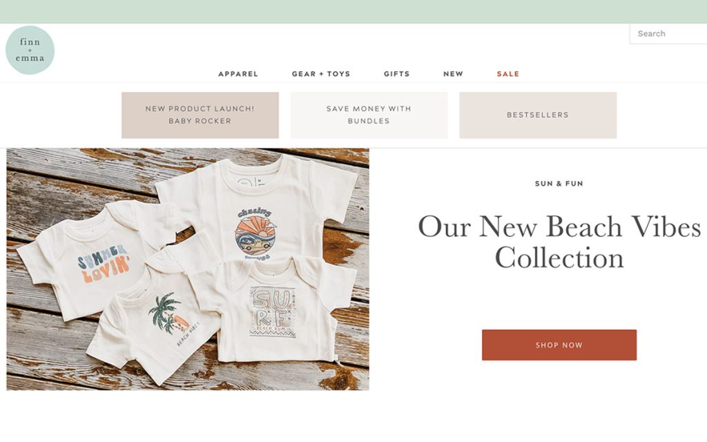Finn & Emma homepage