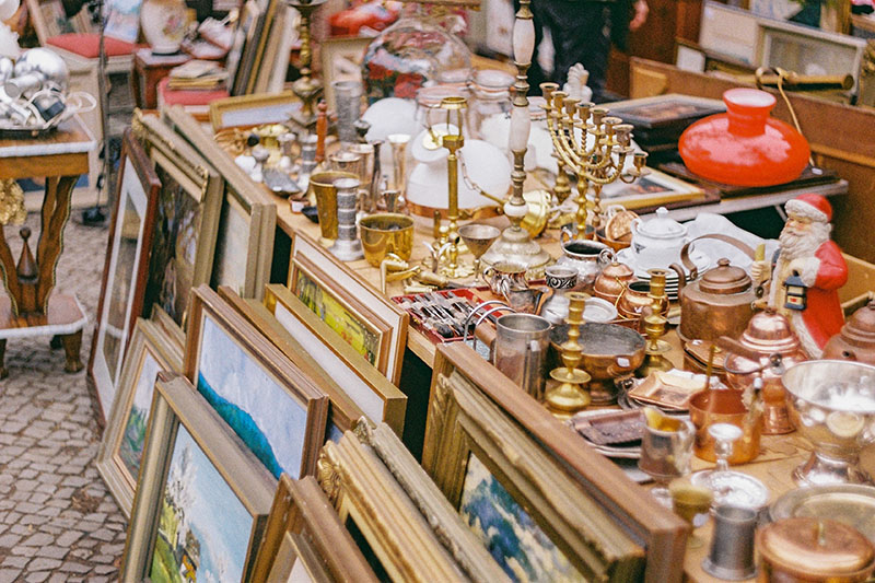 various items sold at a flea market