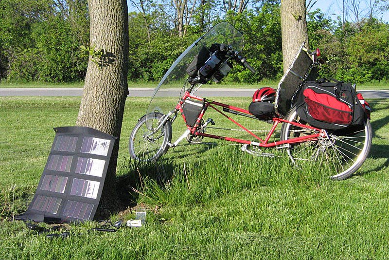 foldable flexible solar panel on the ground