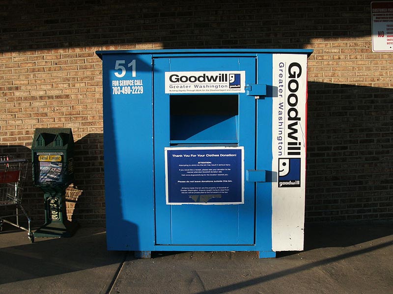 Goodwill drop off bin