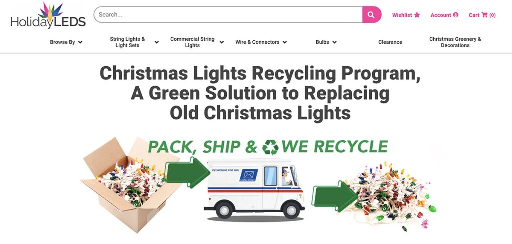 holiday leds christmas lights recycling program web page