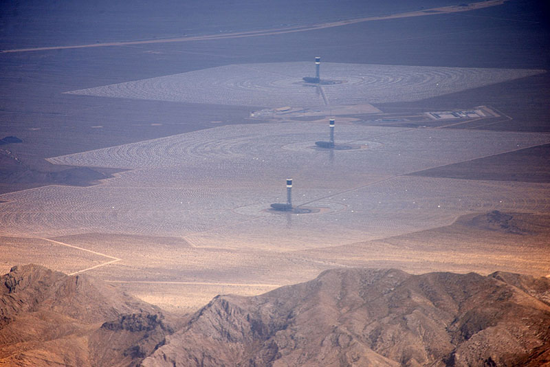 Ivanpah Solar Power Facility from air