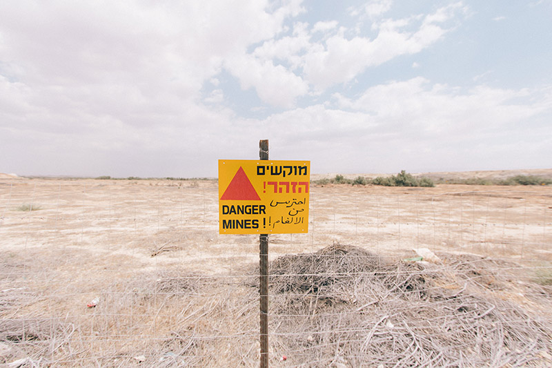 landmines warning sign
