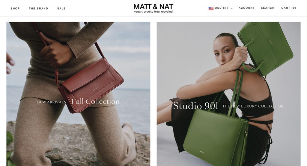 Matt & Nat vegan handbags brand