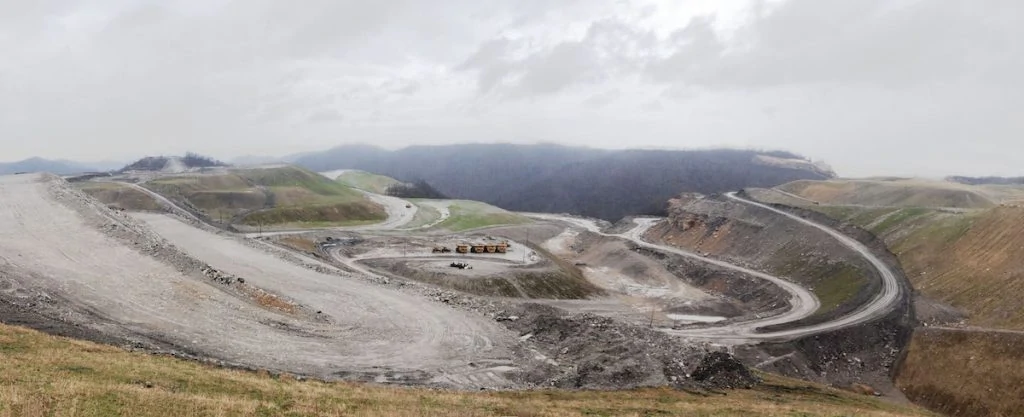 The mountaintop removal site