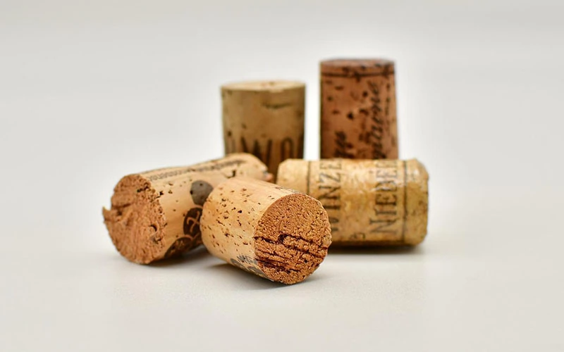 cork stoppers made from natural cork