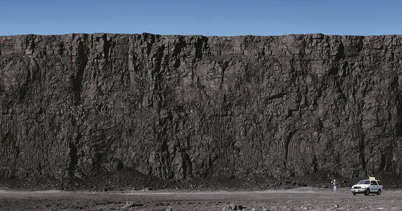 Coal seam at the North Antelope Rochelle coal mine.