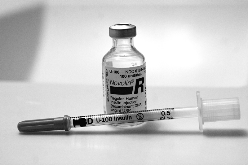a bottle of recombinant insulin