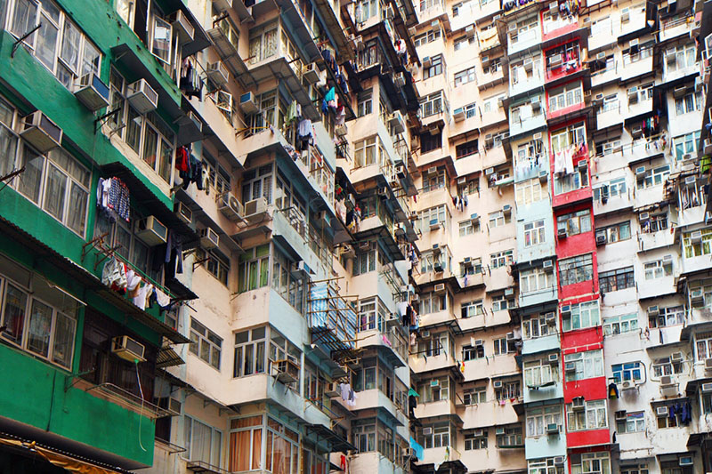 overpopulated residential buildings