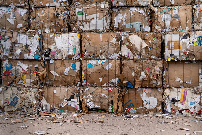 paper waste packed for export