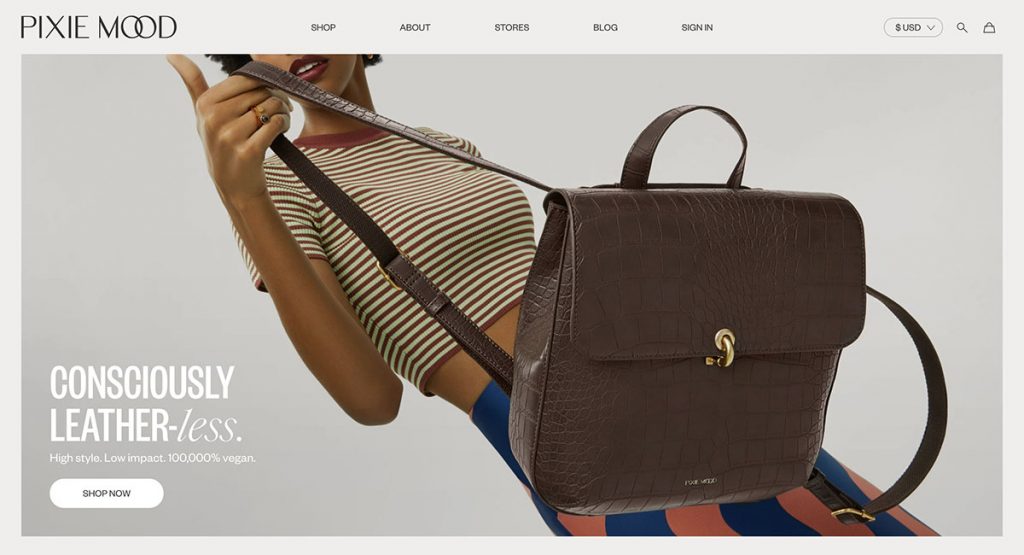 Pixie Mood vegan handbags brand