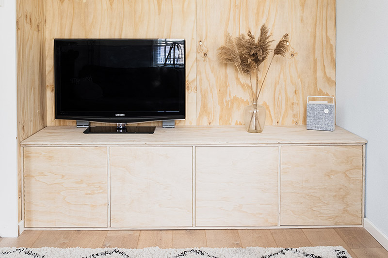 plywood tv stand