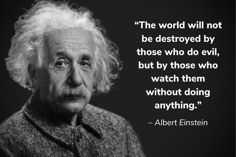 Albert Einstein quote on climate change
