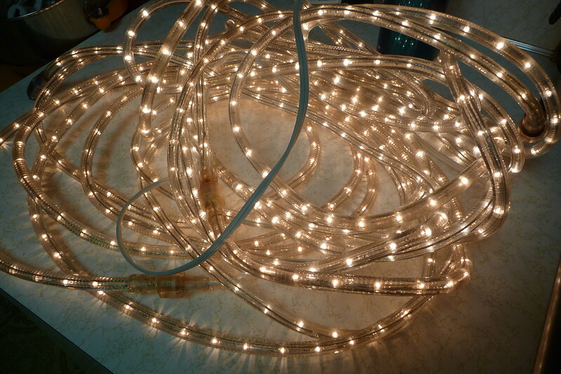 rope lights warm white color
