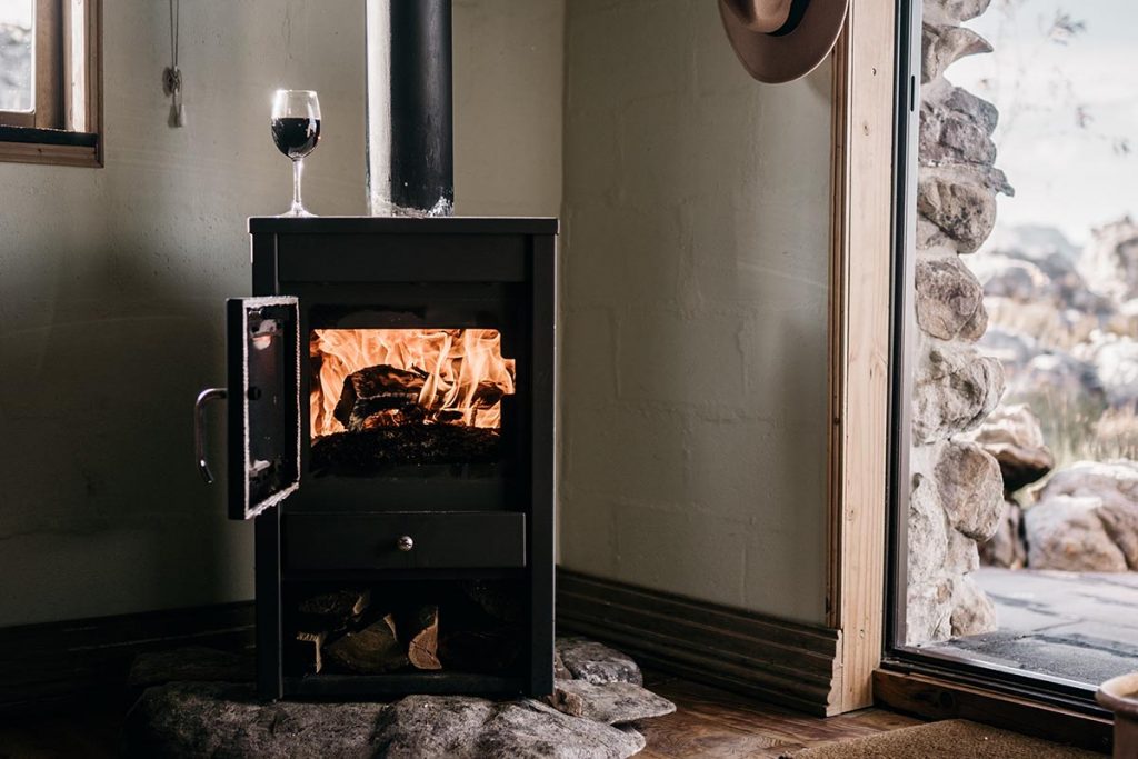 sealed wood stove fireplace