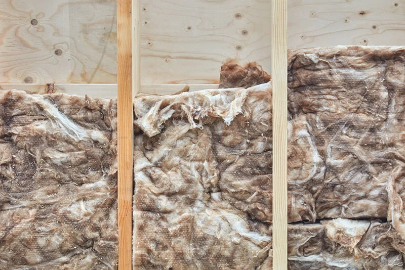 eco-friendly sheep's wool insulation in the wall