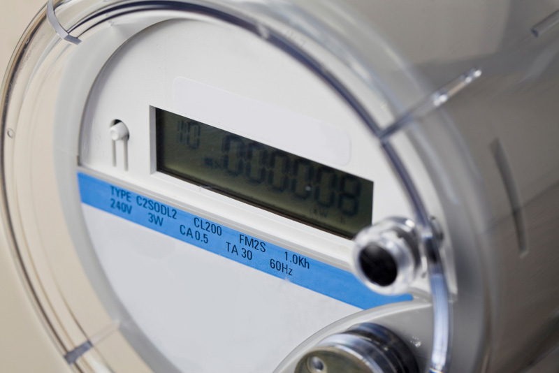 a close up of a smart meter