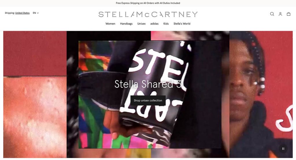 Stella McCartney vegan handbags brand