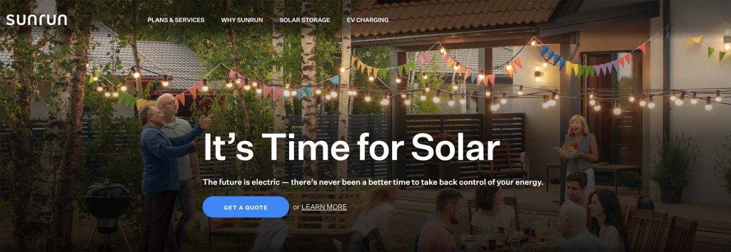 Sunrun homepage
