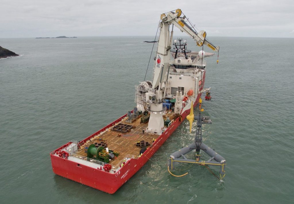 Tidal turbine installation