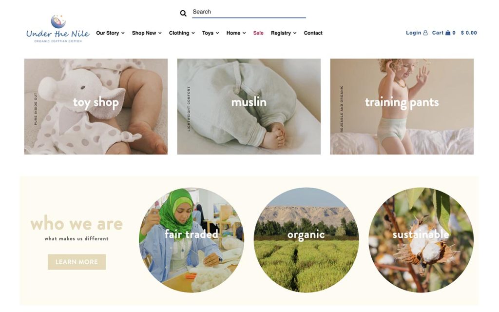 Under the Nile homepage
