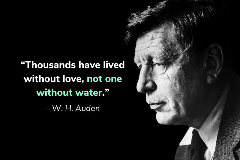 W. H. Auden quote about sustainability