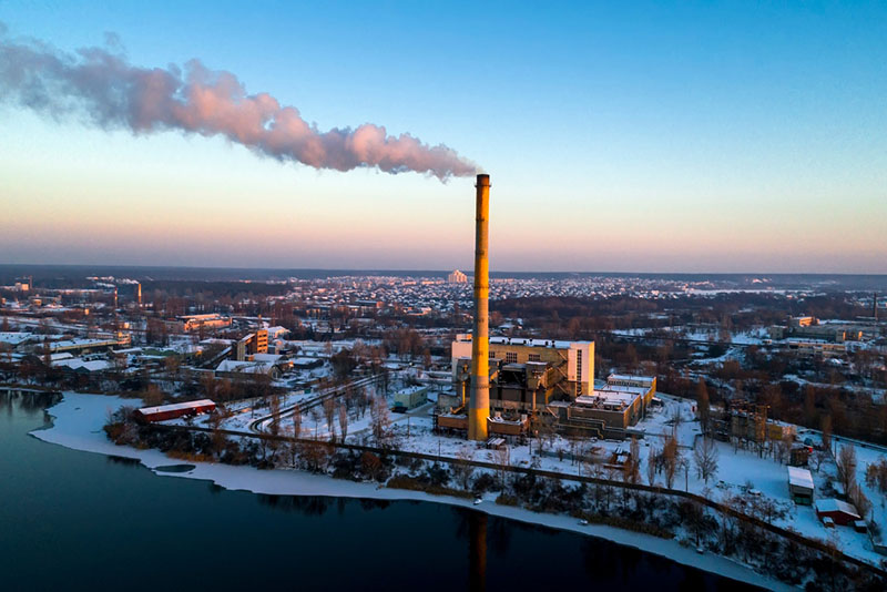 waste emissions coming from an incineration plant
