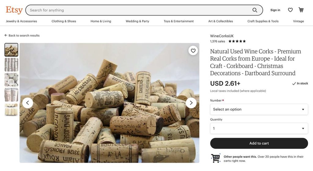 wine corks etsy listing