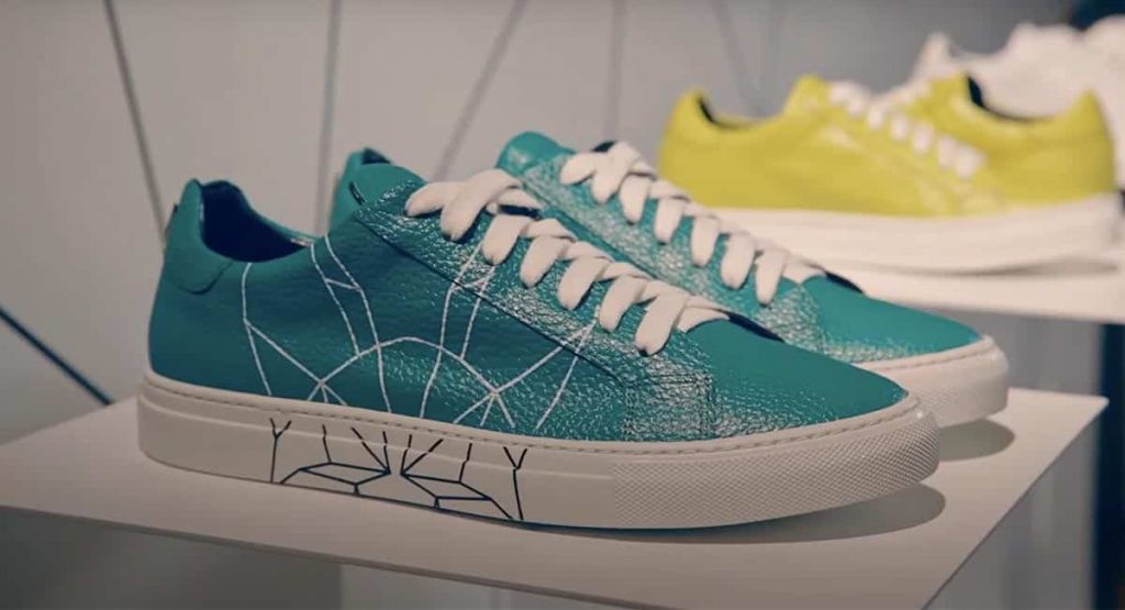 Sneakers made of wine leather