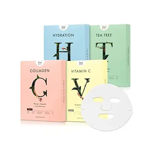 Rael Bamboo Facial Sheet Masks - Variety Pack