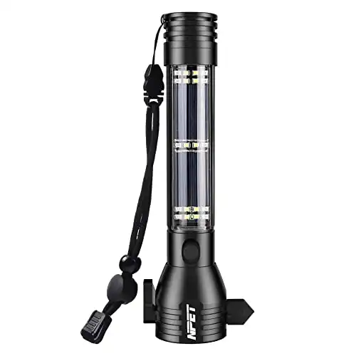 NPET USB Rechargeable Solar Flashlight