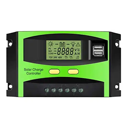 Mohoo 30 A PWM Solar Charge Controller with Dual USB Port