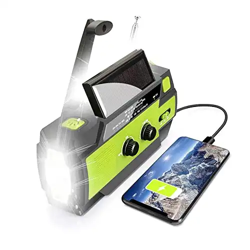 JALL Hand Crank Portable Radio and Flashlight