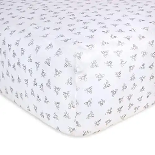 Burt's Bees Baby Honeybee Print Fitted Crib Sheet