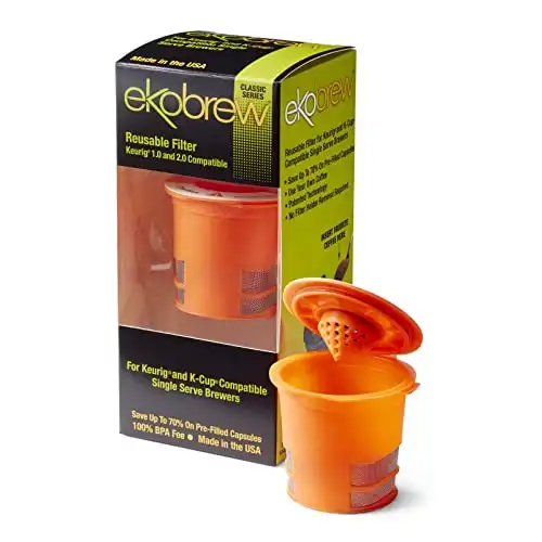 Ekobrew Classic Reusable Filter, Keurig 1.0 and 2.0 Compatible