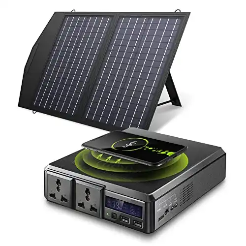 ALLPOWERS Portable Power Station with 60W Foldable Solar Panel