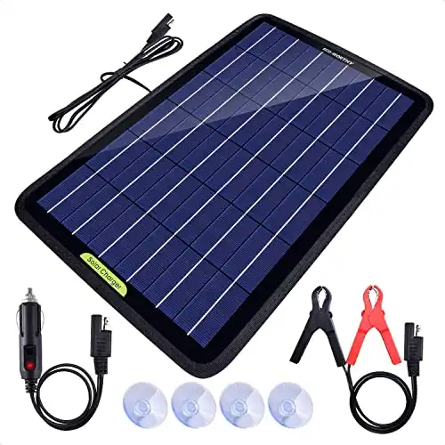 ECO-WORTHY 12V 10W Solar Car Battery Charger & Maintainer