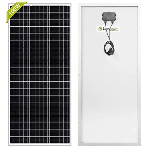 Newpowa Monocrystalline 100W 12V Solar Panel
