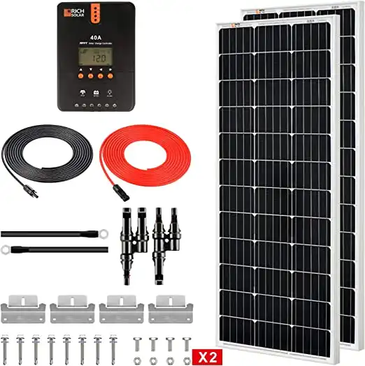 Rich Solar 200 Watt 12 Volt Solar Starter Kit