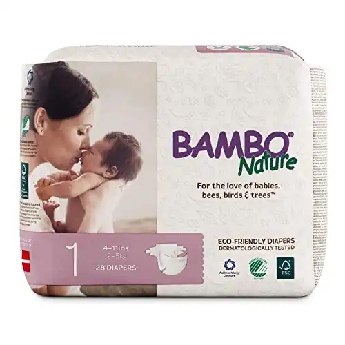 Bambo Nature Baby Diapers - Size 1 (4-11 lbs)