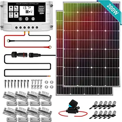SereneLife 200W 12v Solar Panel Starter Kit