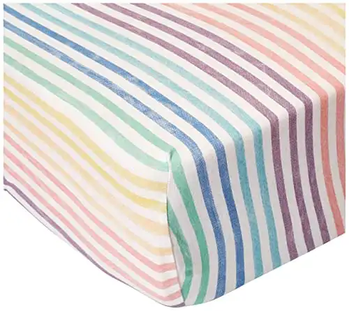 Honest Baby Organic Cotton Fitted Crib Sheet - Rainbow Stripe